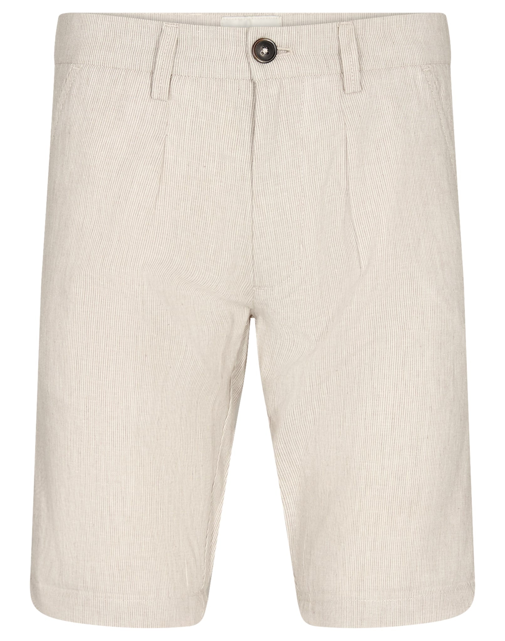 BS Isai Regular Fit Shorts - Beige/White