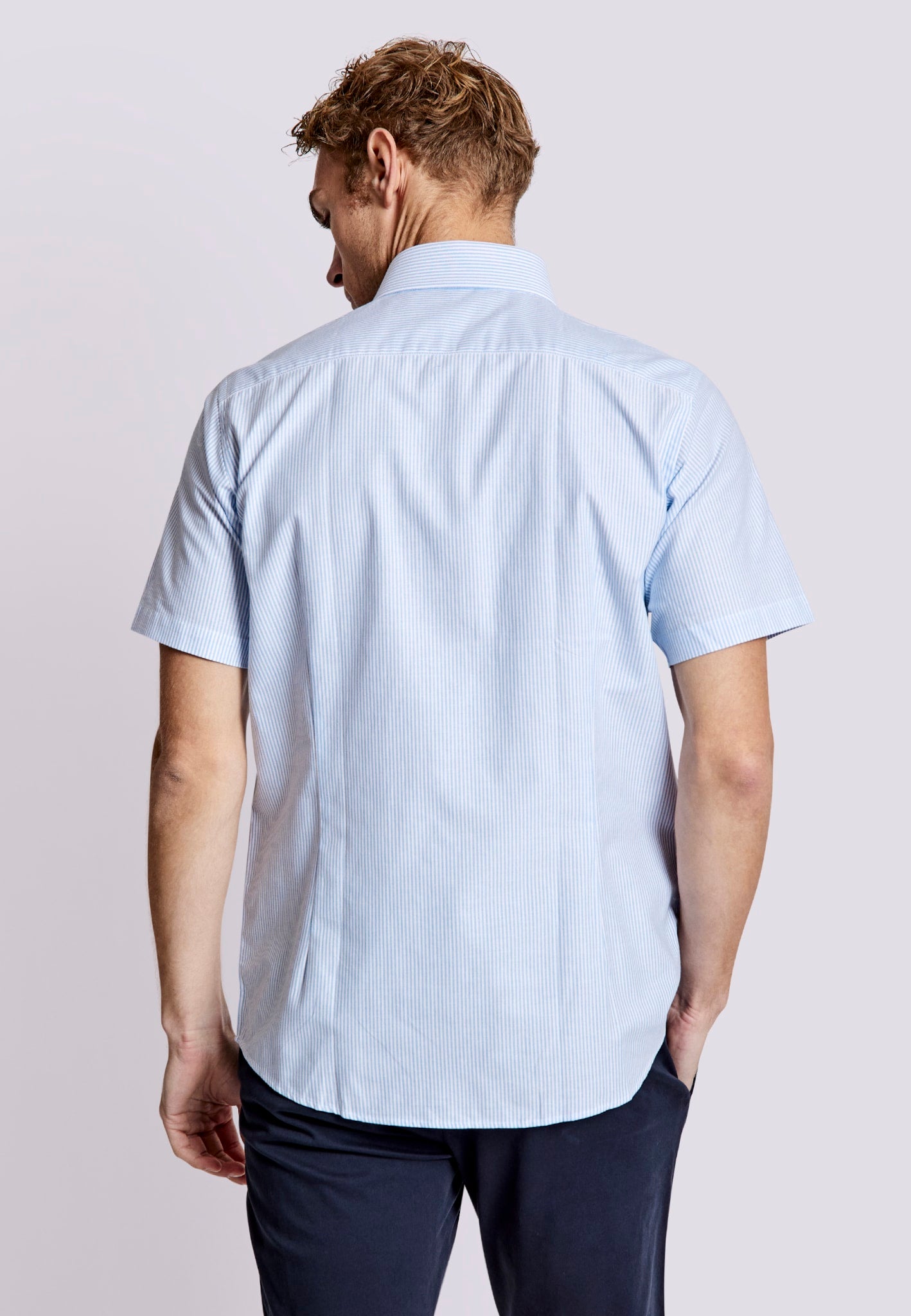 BS Jarette Modern Fit Shirt - Light Blue/White