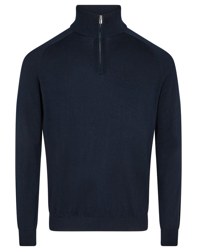 BS Knud Regular Fit Strik - Navy