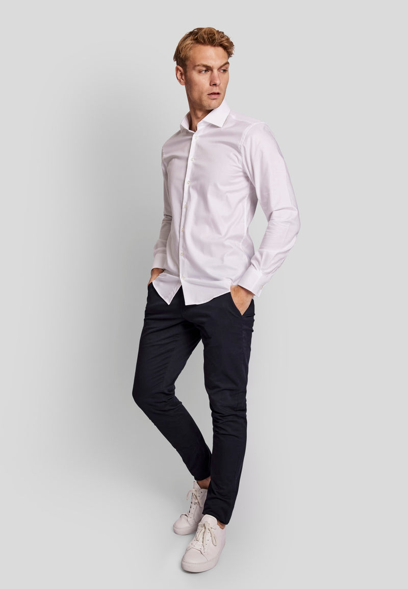 BS Miles Slim Fit Skjorte - White