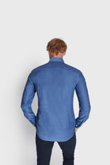 BS Beech Slim Fit Skjorte - Dark Blue
