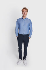 BS Immobile Slim Fit Skjorte - Blue