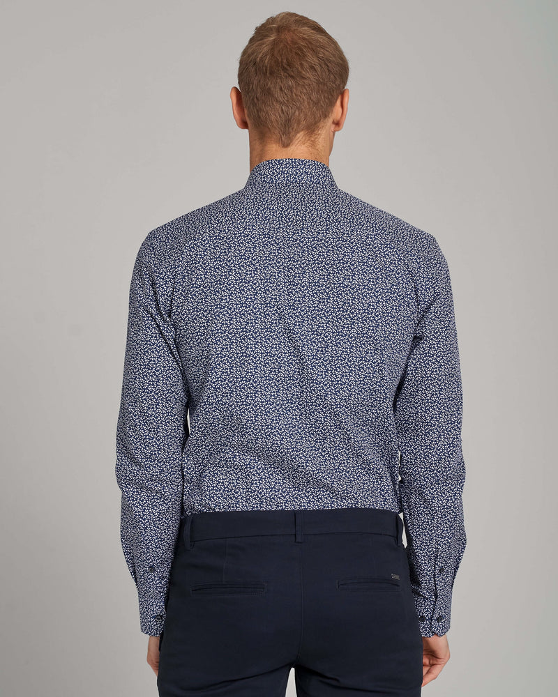 BS Shearer Slim Fit Skjorte - Navy