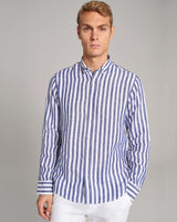 BS Ocon Casual Slim Fit Skjorte - Blue/White