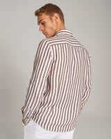 BS Ocon Casual Slim Fit Skjorte - Ochre/White