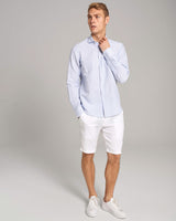 BS Alonso Casual Slim Fit Skjorte - Light Blue/White