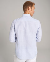 BS Alonso Casual Slim Fit Skjorte - Light Blue/White