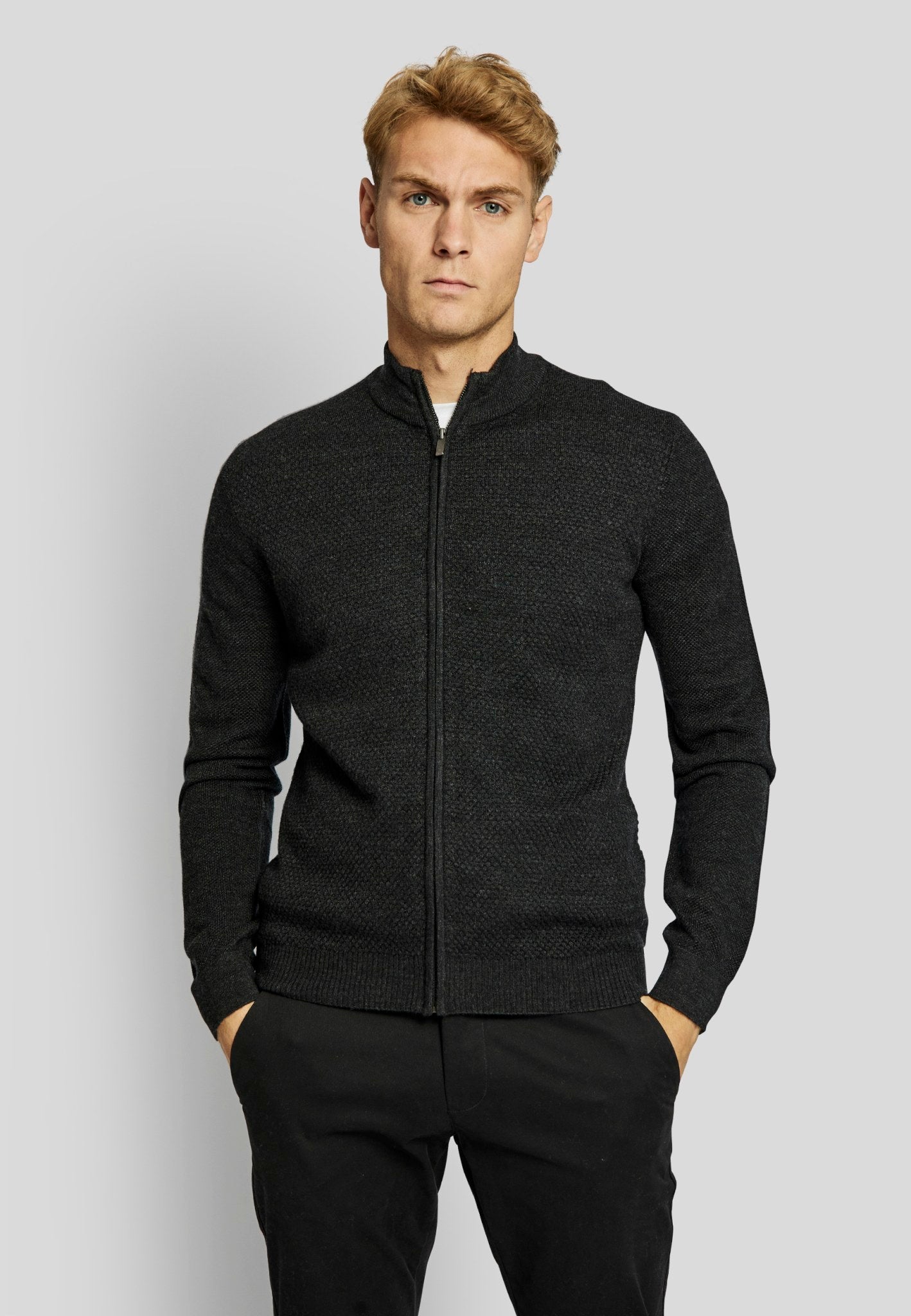 BS Conrad regular fit Strik - Charcoal