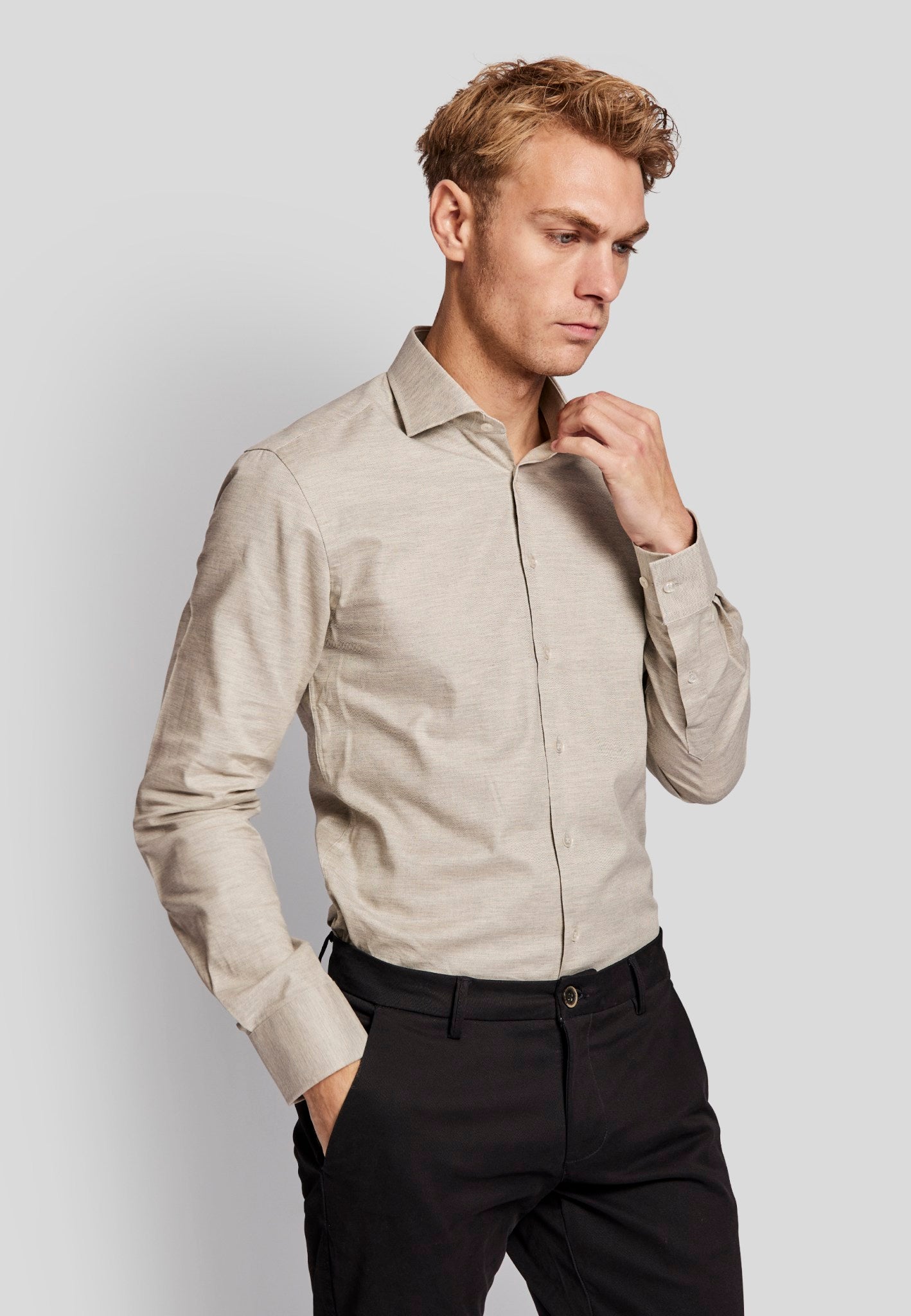 BS Nick slim fit Skjorte - Kit
