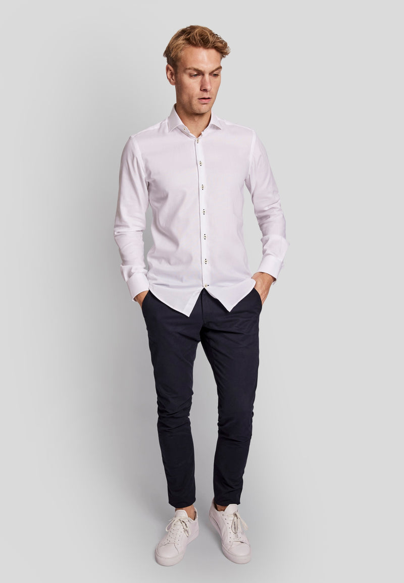 BS Pung modern fit Skjorte - White