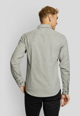 BS Tromsoe casual slim fit Skjorte - Light Grey