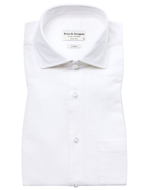 BS Ferrol Casual Slim Fit Skjorte - White