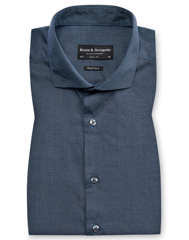 BS Lennard Modern Fit Skjorte - Dark Blue