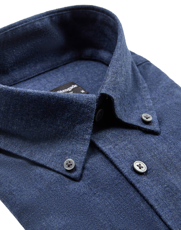 BS Cotton Casual Modern Fit Skjorte - Blue