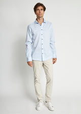BS Seau Modern Fit Skjorte - Light Blue/White
