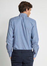 BS Terry Modern Fit Skjorte - Dark Blue/White