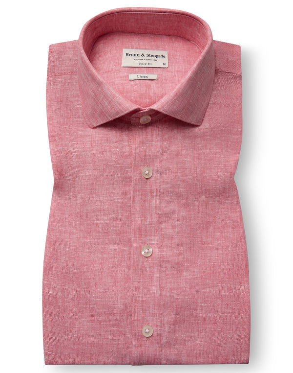 BS Perth Casual Slim Fit Skjorte - Pink