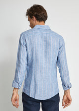 BS Lismore Casual Slim Fit Skjorte - Blue/Grey