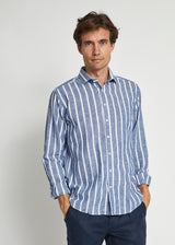 BS Deacon Casual Modern Fit Skjorte - Blue/White