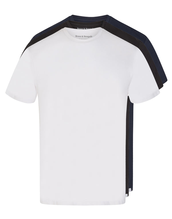 BS Antiqua Regular Fit T-Shirt - White, Black & Navy