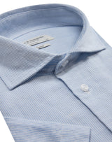 BS Hamilton Casual Slim Fit Skjorte - Light Blue/White