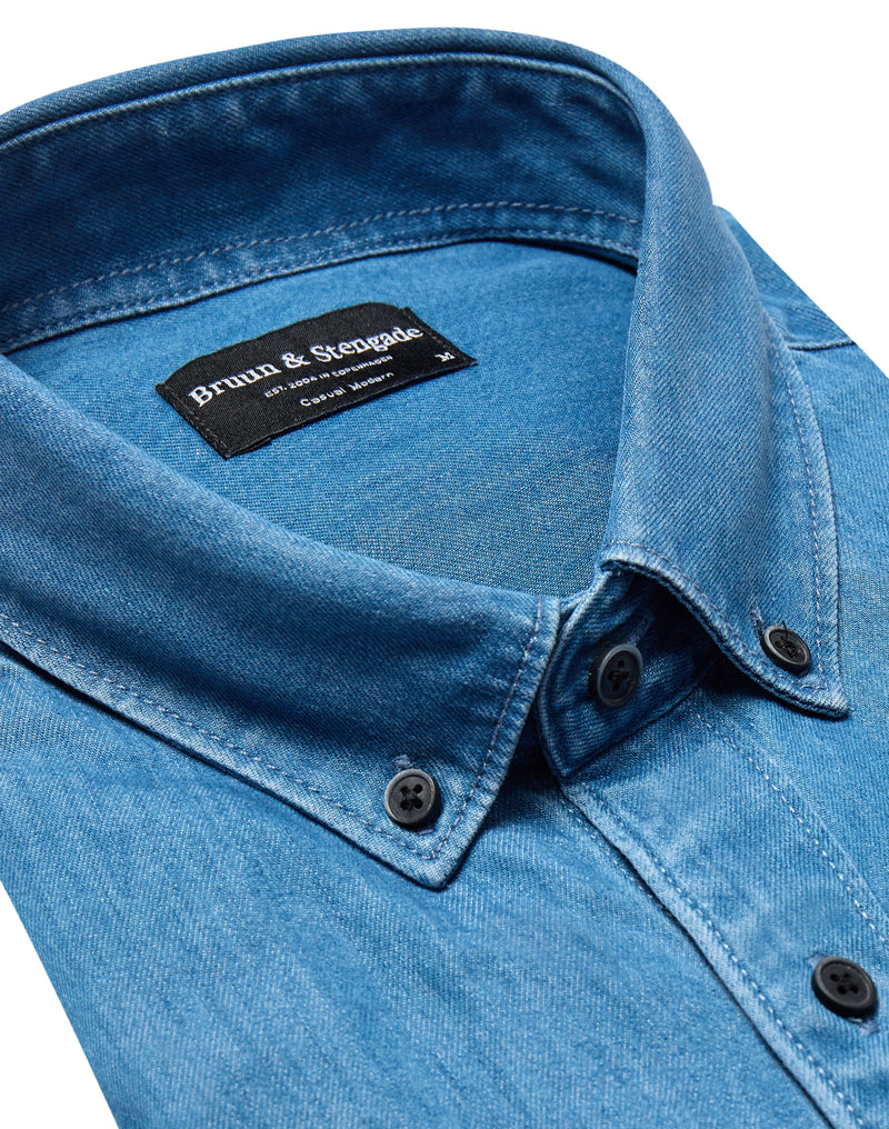 BS Sola casual modern fit Skjorte - Blue