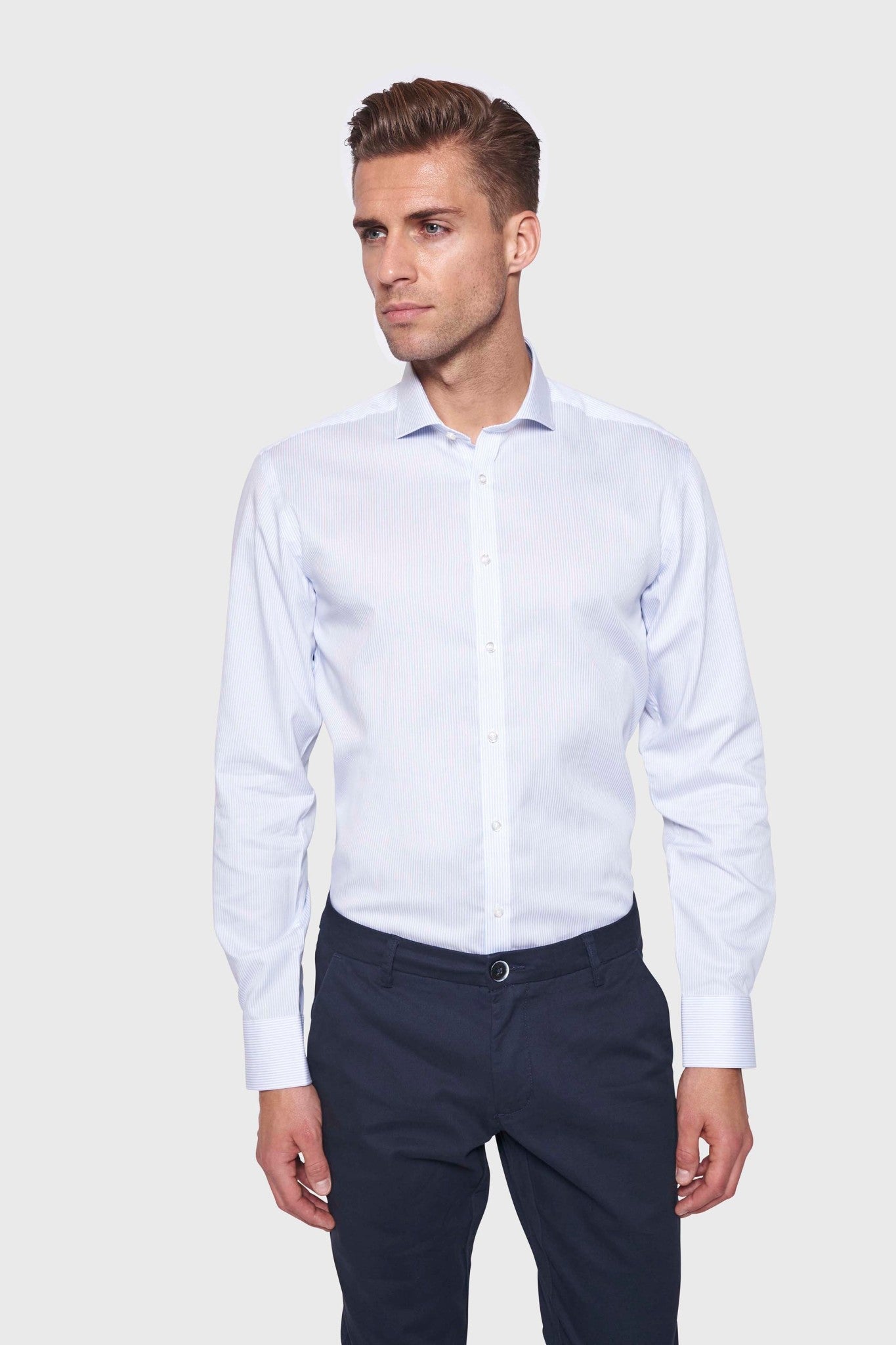 BS Becker Modern Fit Skjorte Light Blue - Light Blue