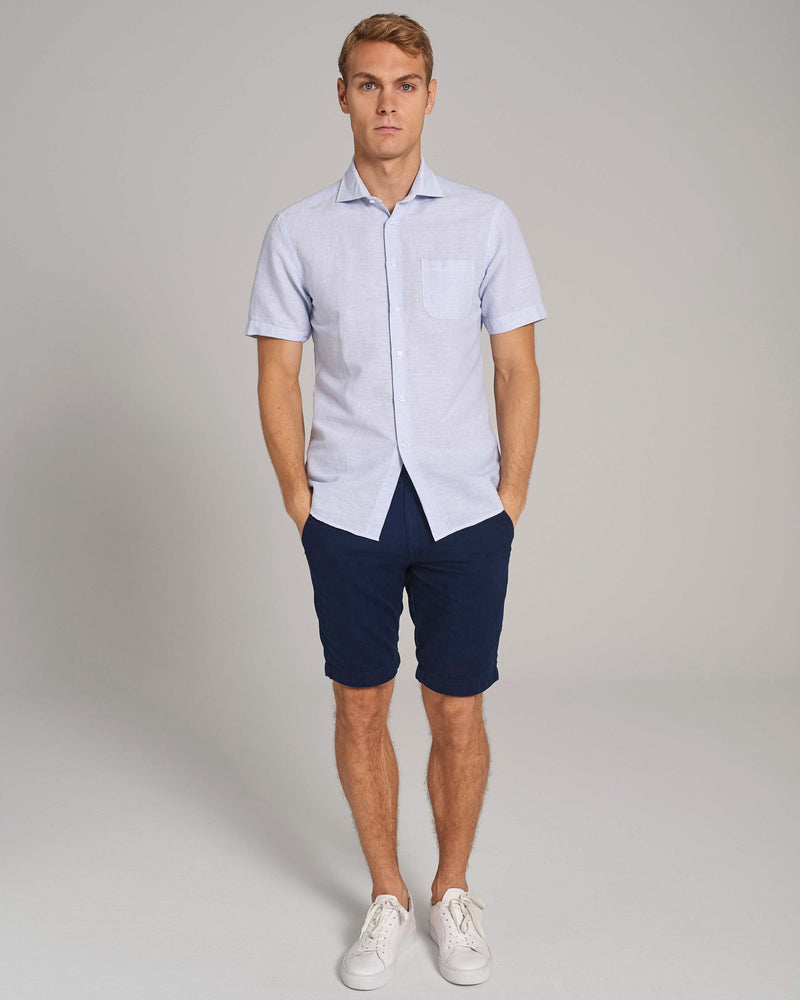 BS Lewis Casual Modern Fit Skjorte - Light Blue/White