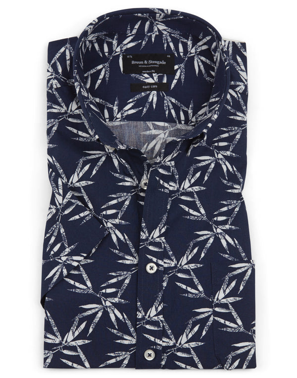 BS Obassi Modern Fit Skjorte - Navy