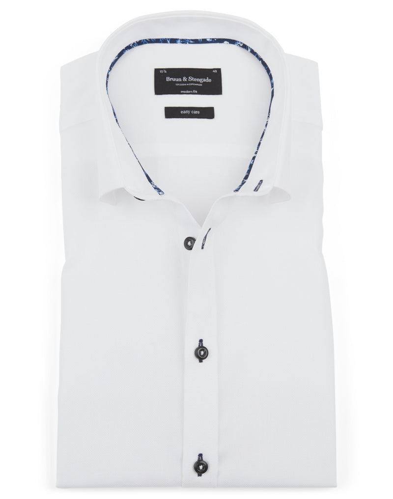 BS Pat Modern Fit Skjorte - White