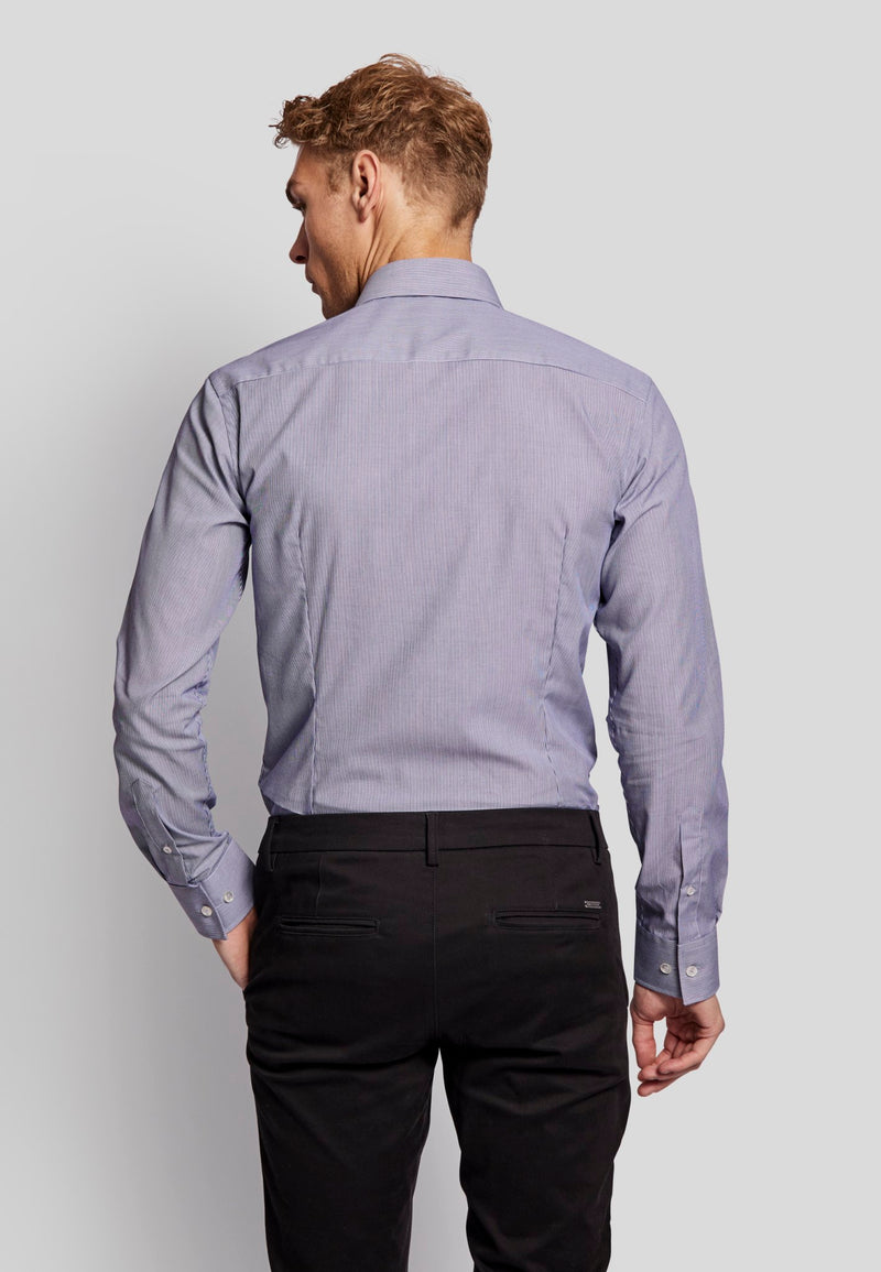 BS Matip modern fit Skjorte - Blue/White