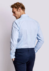 BS Dane Slim Fit Skjorte - Light Blue/White