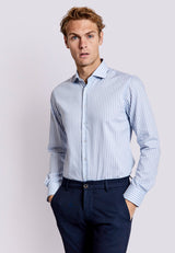 BS Cannavaro Modern Fit Skjorte - Light Blue/White