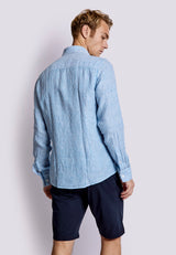 BS Malaga Casual Modern Fit Skjorte - Blue/White