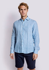 BS Malaga Casual Modern Fit Skjorte - Blue/White